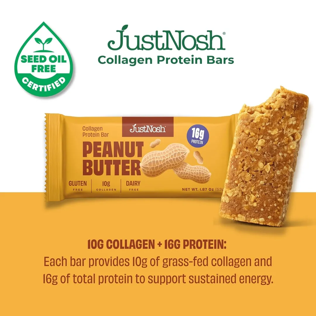 Peanut Butter Collagen Protein Bar – 12 Pack (16g Protein)