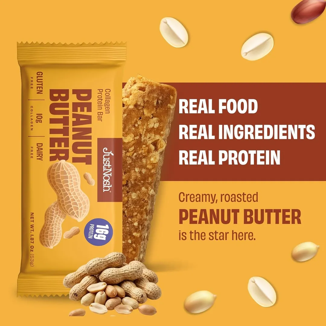 Peanut Butter Collagen Protein Bar – 12 Pack (16g Protein)