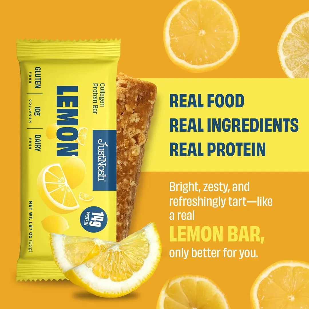 Lemon Collagen Protein Bar – 12 Pack (13g Protein)