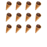 Just The Fun Part, Bite-Size Crispy Mini Waffle Cones, Filled with Premium Belgian Chocolate, Great for Snacks - Kosher, Popping Candy (Pack of 6)