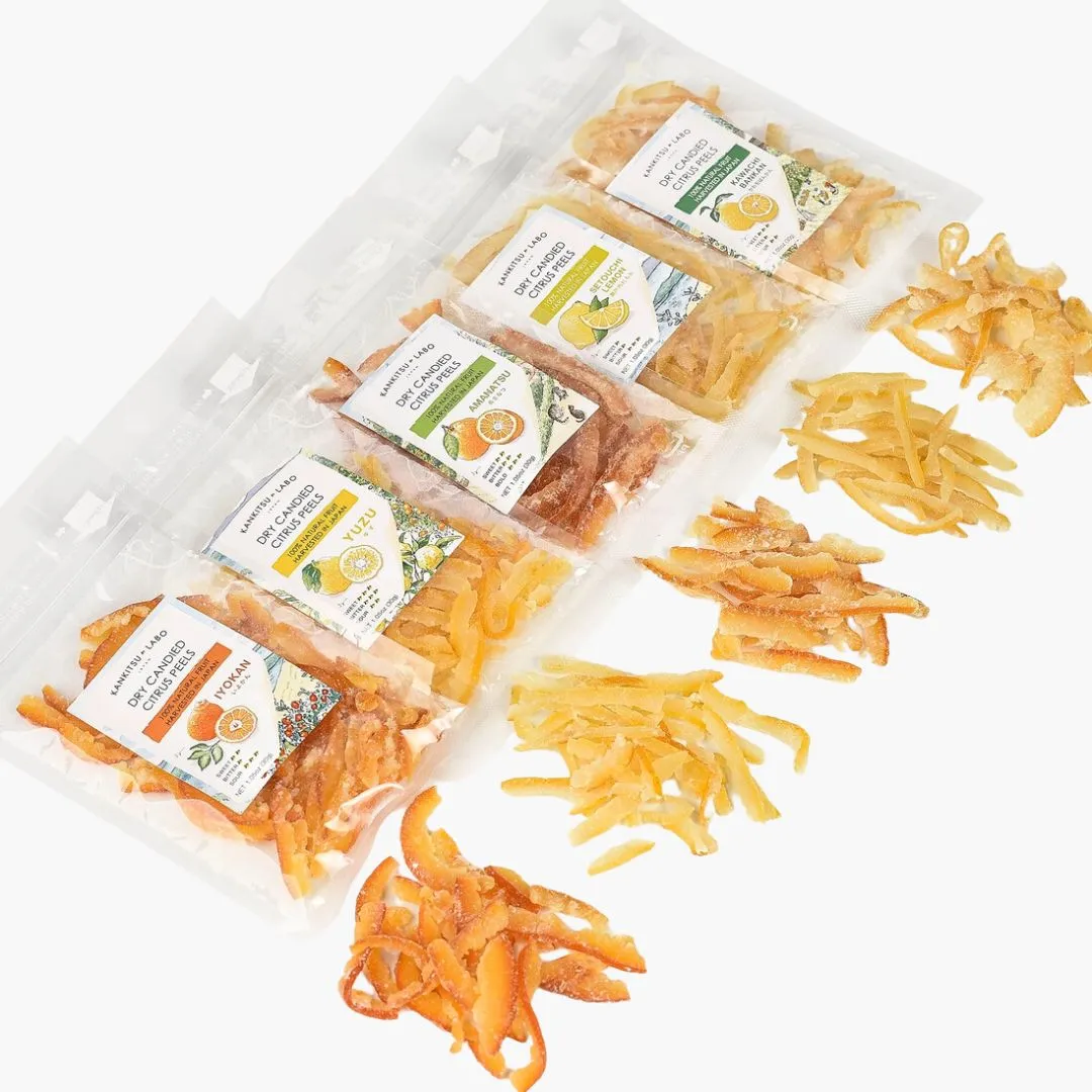 Dry Candied Japanese Citrus Peel | Variety Pack