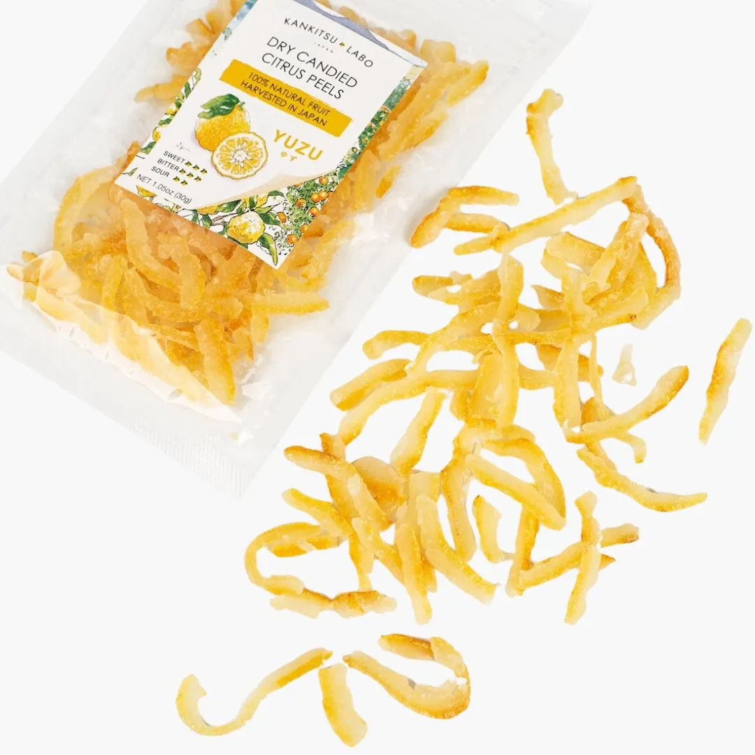 Dry Candied Japanese Citrus Peel | Yuzu (ゆず) | 1.05 oz Bags