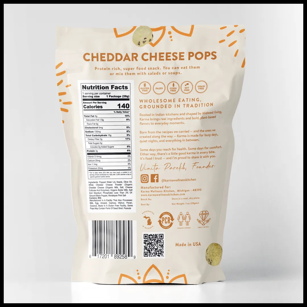Karma Pops-White Cheddar Cheese 