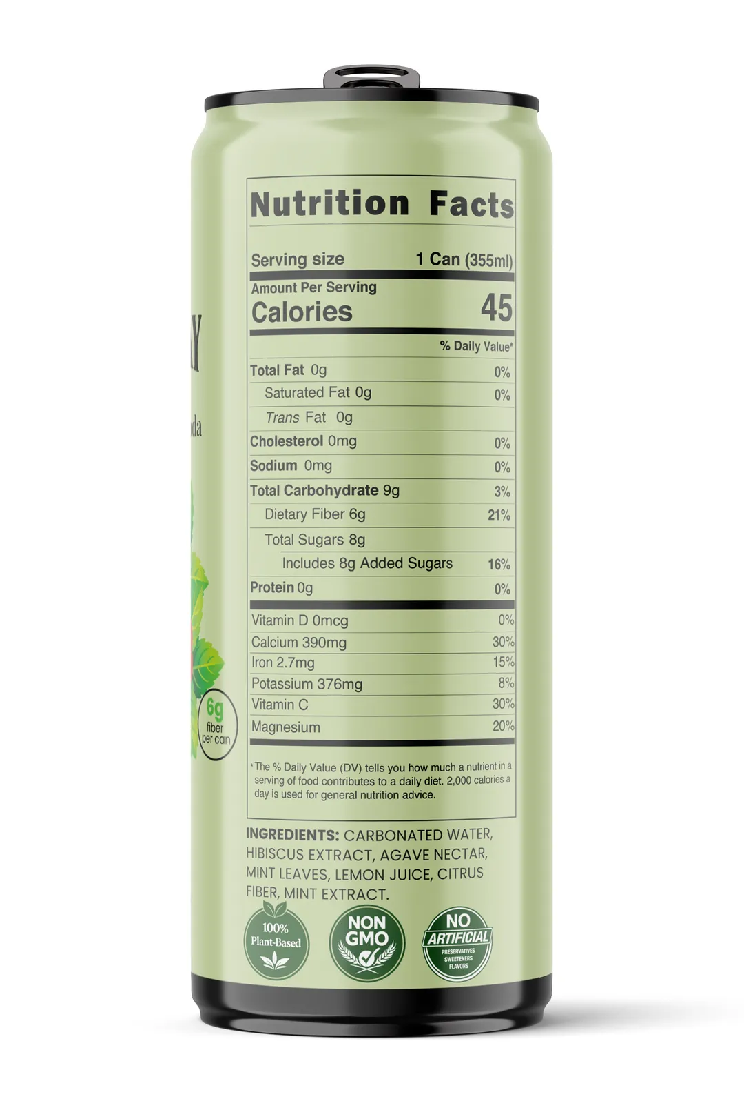  Hibiscus Mint Immune Support Soda