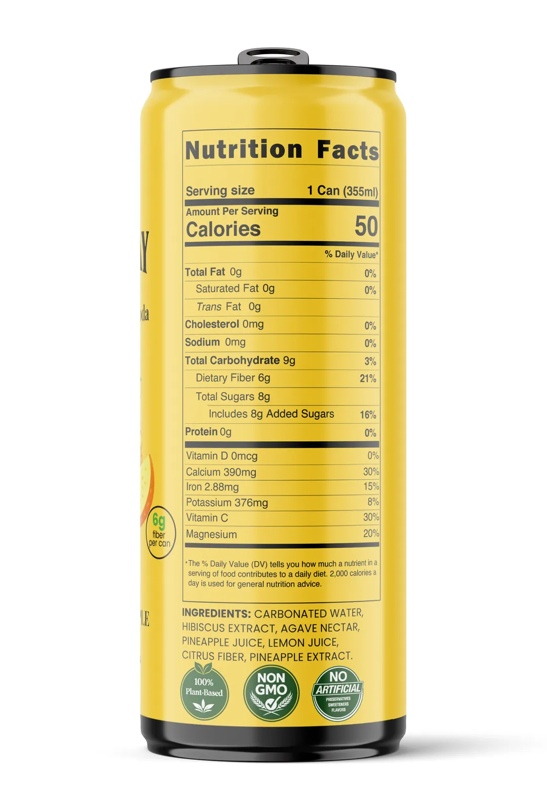  Hibiscus  Pineapple Immune Support Soda