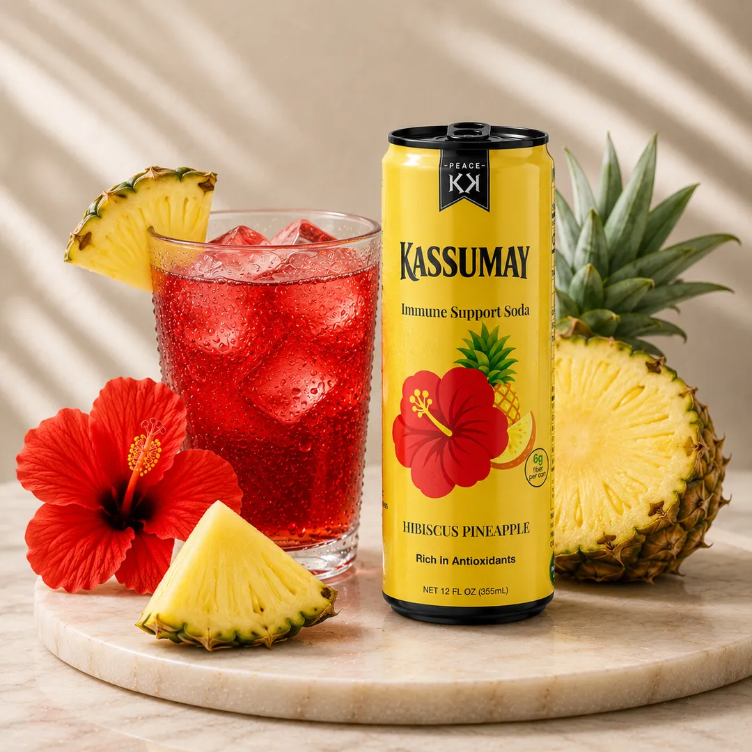  Hibiscus  Pineapple Immune Support Soda