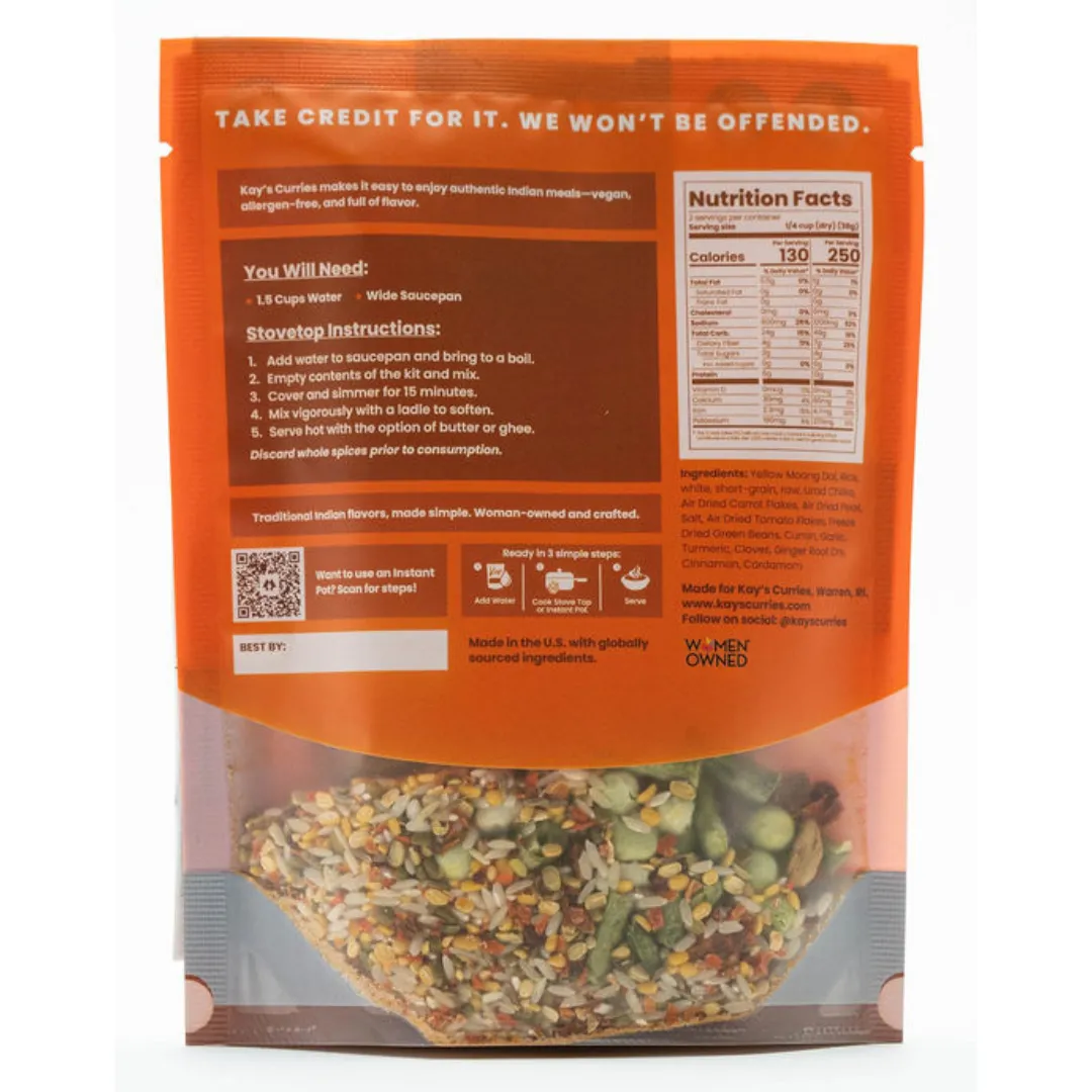 Masala Kichadi: Plant Based / Vegan Healthy One Pot Meal (2 Servings)