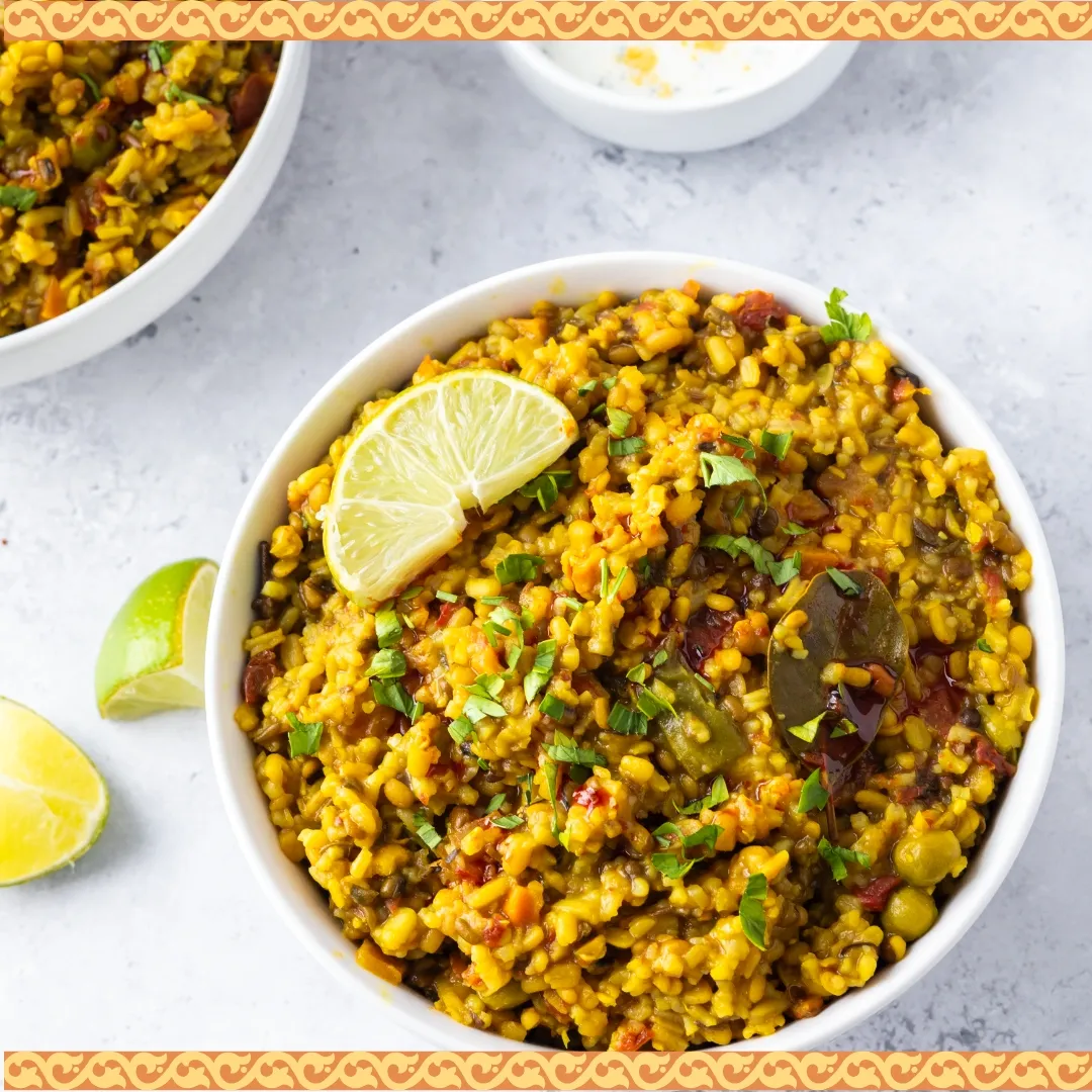 Masala Kichadi: Plant Based / Vegan Healthy One Pot Meal (2 Servings)