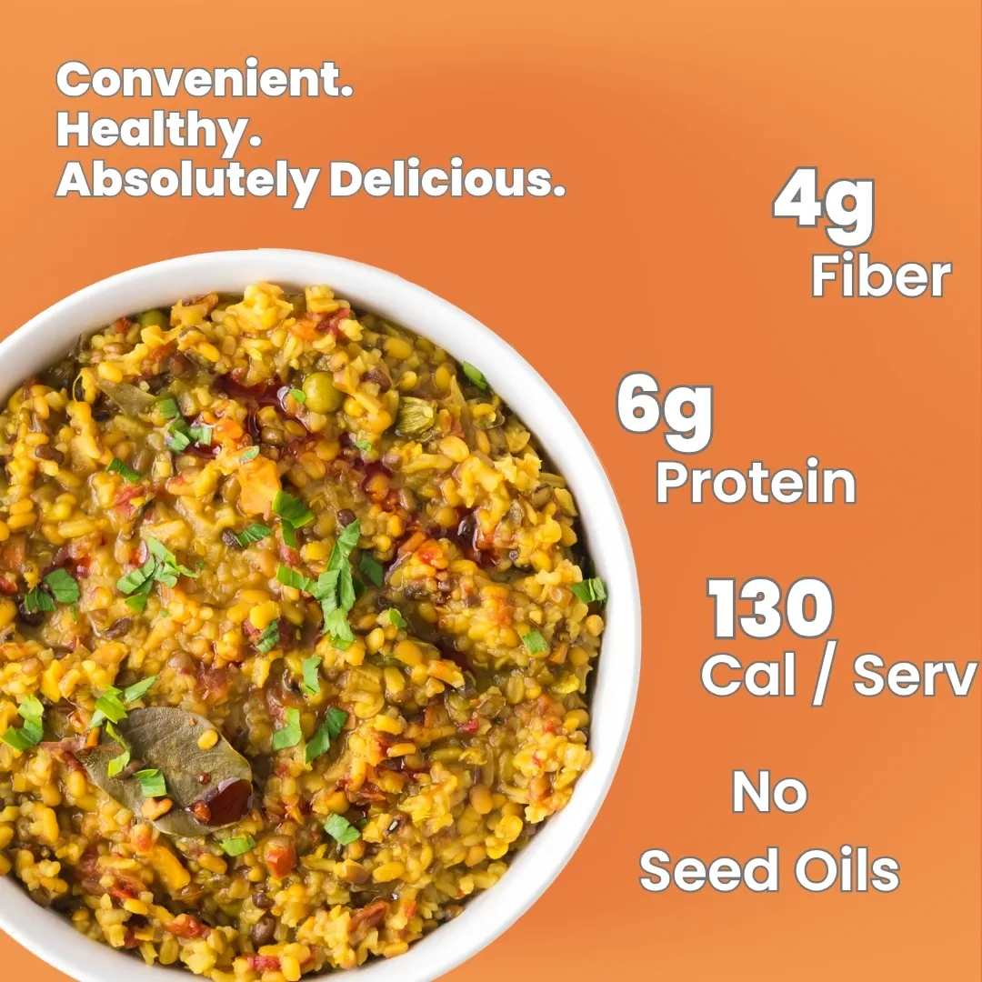 Masala Kichadi: Plant Based / Vegan Healthy One Pot Meal (2 Servings)