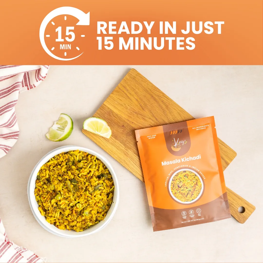 Masala Kichadi: Plant Based / Vegan Healthy One Pot Meal (2 Servings)
