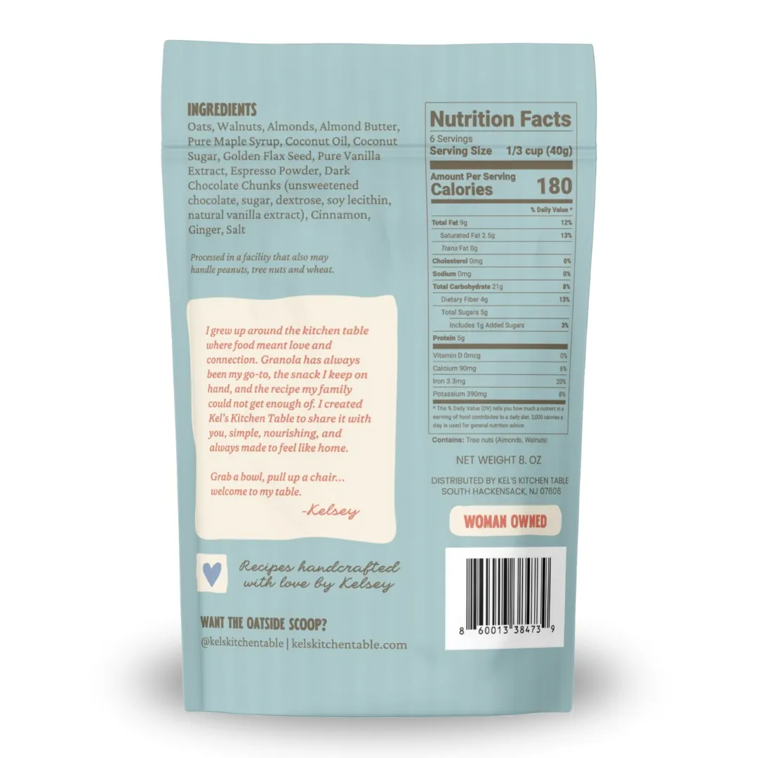 Dark Chocolate Espresso Granola, 8oz
