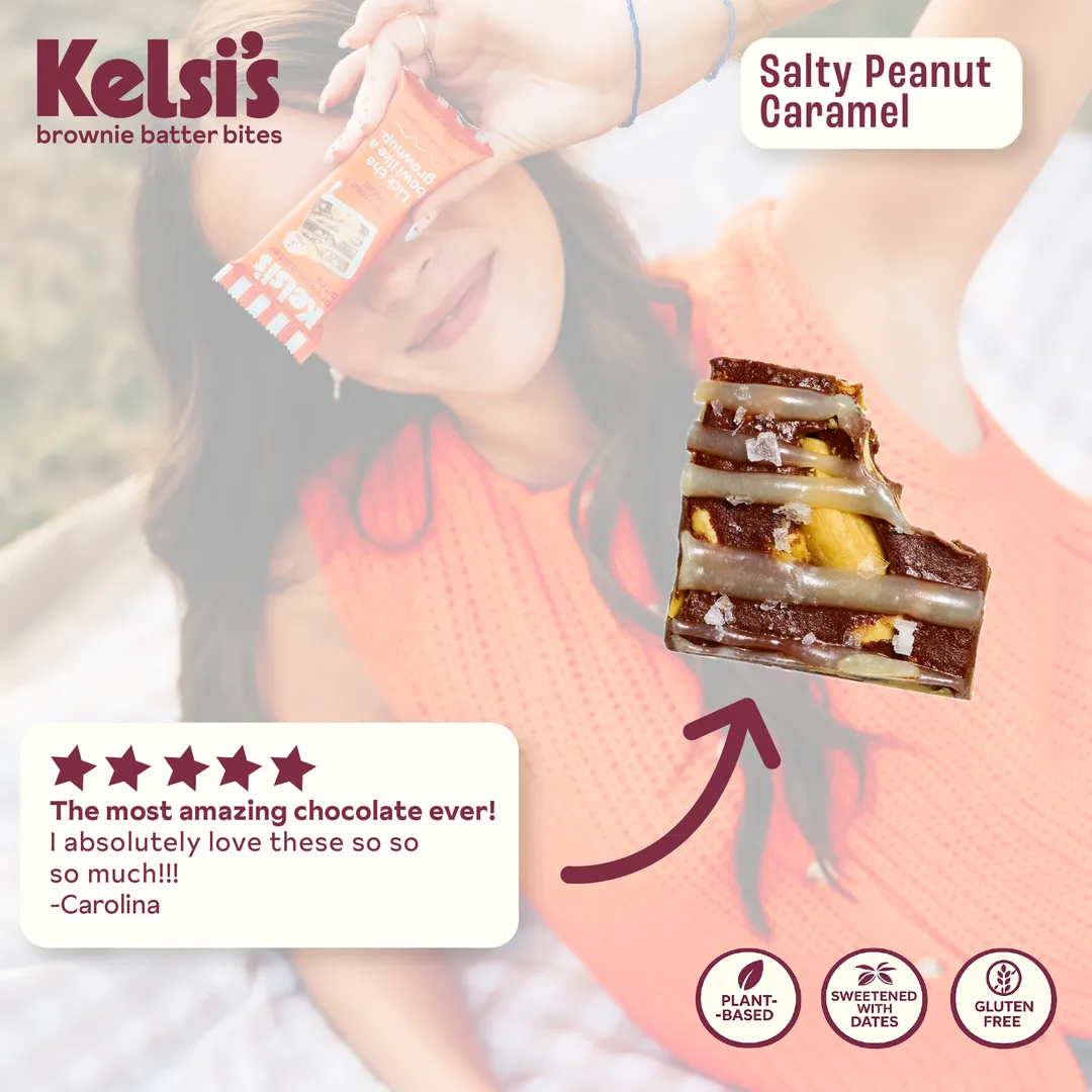 Kelsi's Brownie Bites Snack Size Variety Pack: 35/Flavor, 0.5oz Each, Gluten Free, Dairy Free, Soy Free, Paleo, No Refined Sugar