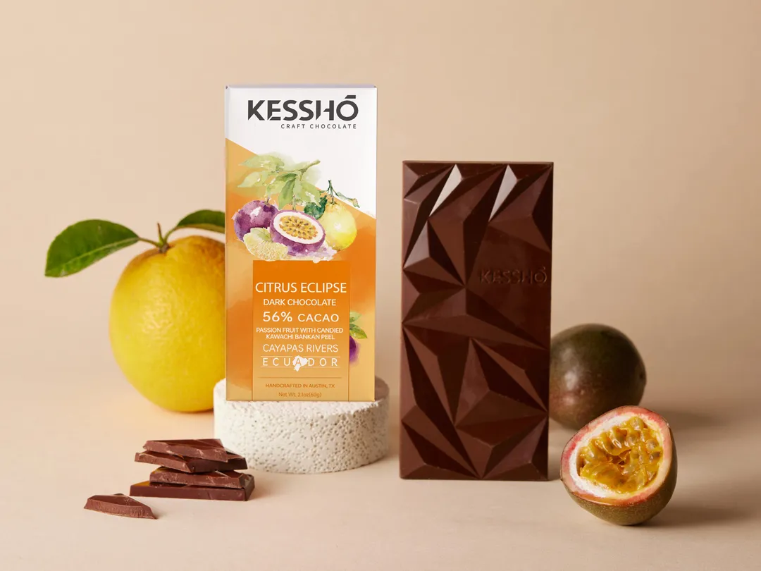 Citrus Eclipse 56% Dark Chocolate Bar – Single Origin