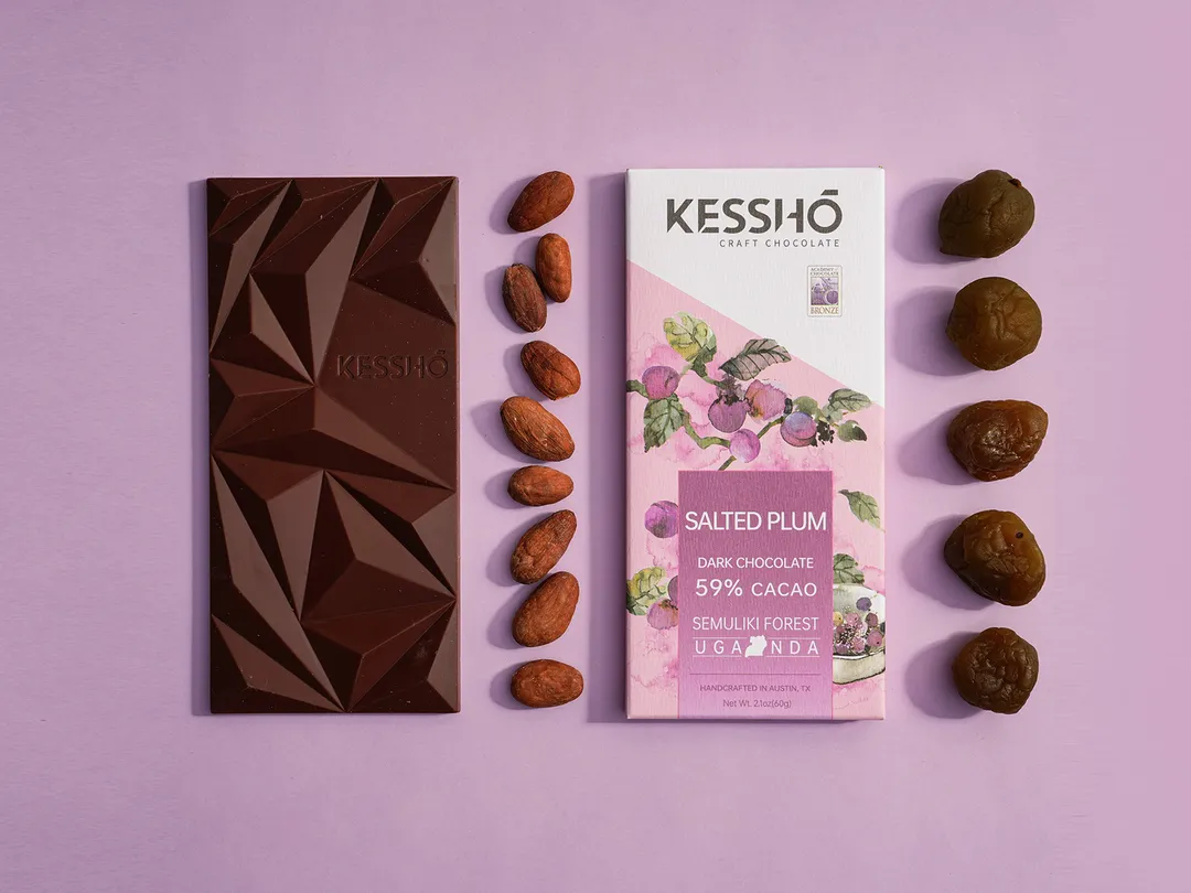 Salted Plum 59% Dark Chocolate Bar– Single Origin