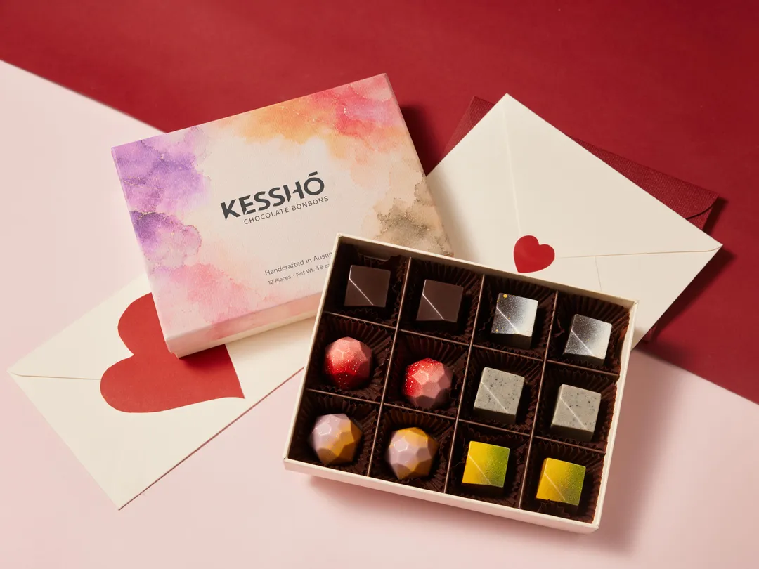 Kesshō Signature Chocolate Bonbons – 12-Piece Gift Box