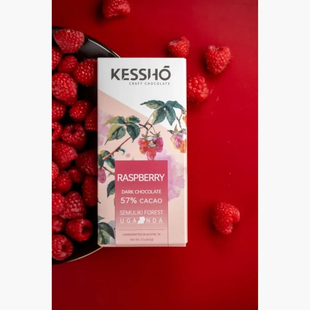 Raspberry 57% Dark Chocolate  Bar– Single Origin