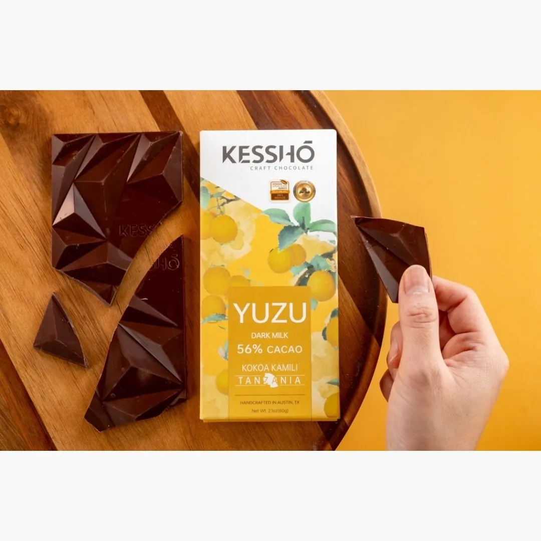 Japanese Yuzu 56% Dark Milk Chocolate Bar– Single Origin