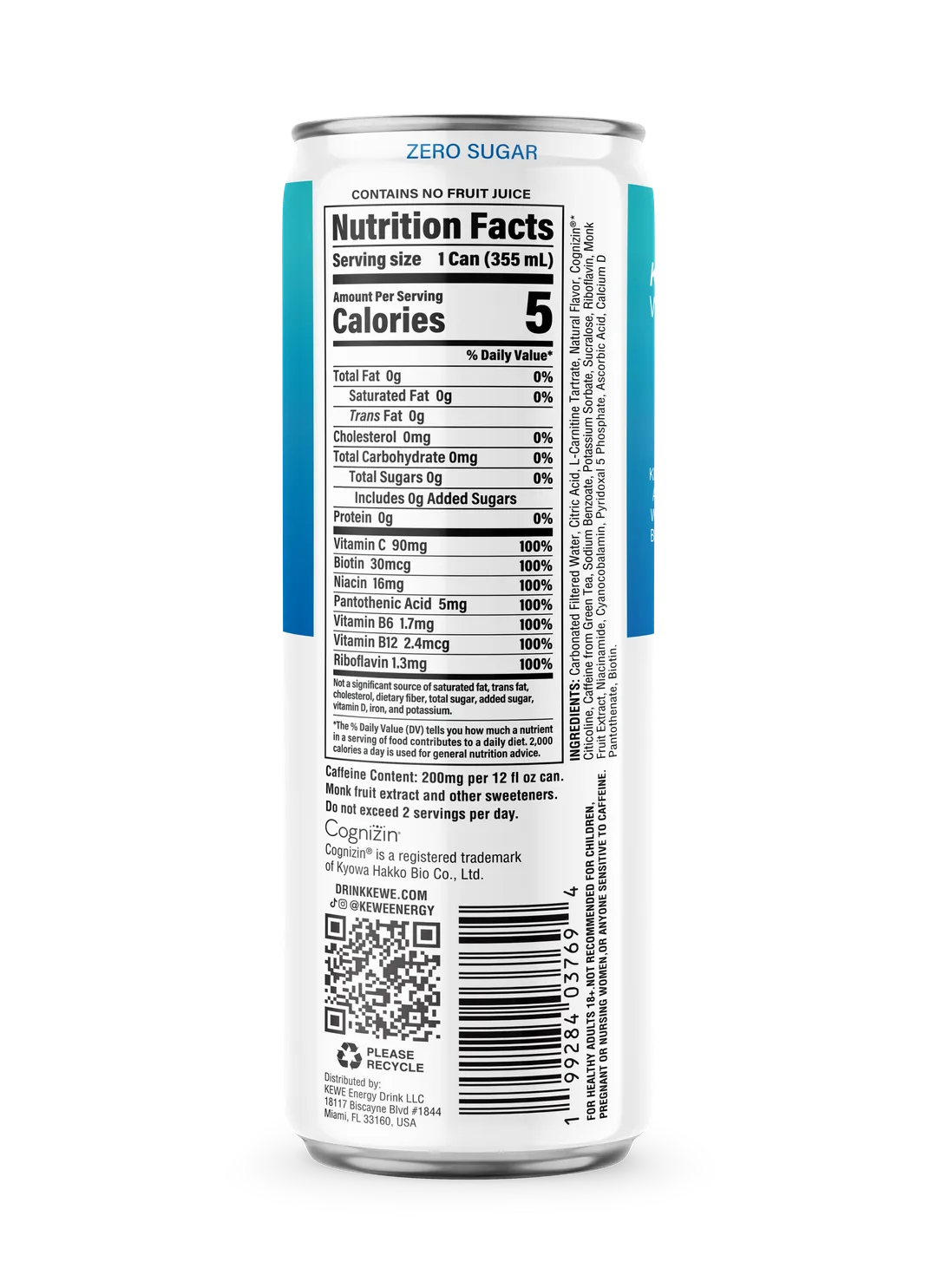 KEWE Energy Drink® Arctic Blue Razz