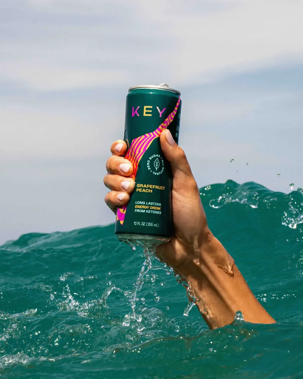 KEY Ketone Energy Drink Grapefruit Peach 