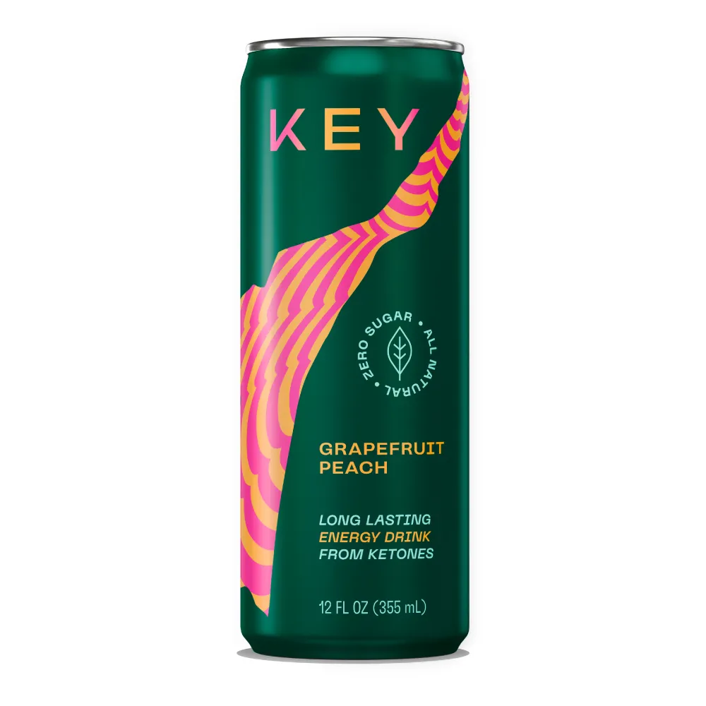 KEY Ketone Energy Drink Grapefruit Peach 