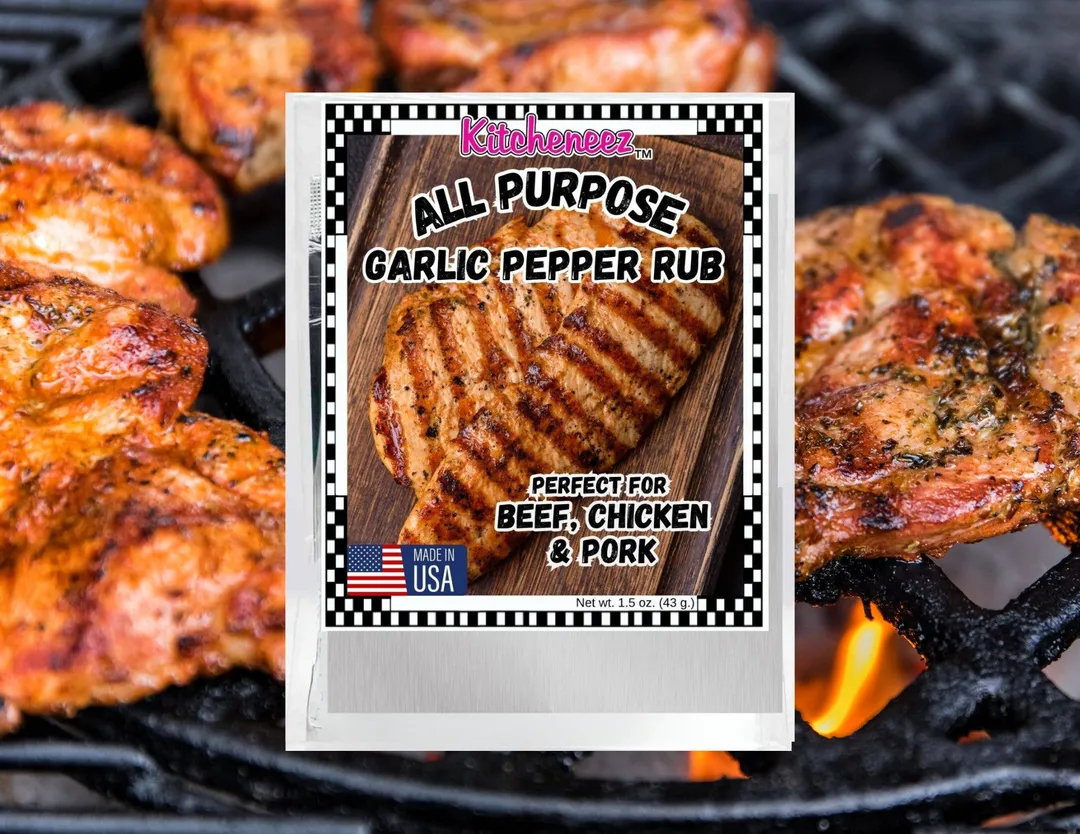 Garlic Pepper Rub- All Purpose for Beef, Chicken & Pork