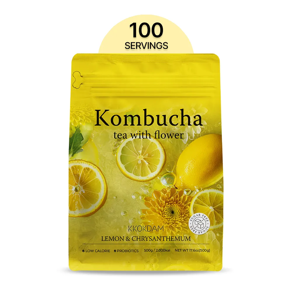 Flower Kombucha Tea Powder Bulk Pouch 500g - 2 Variations