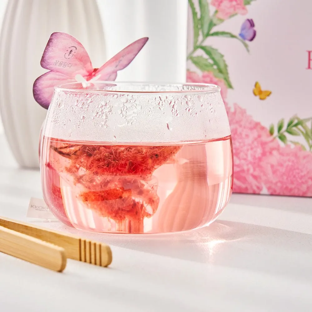 Butterfly Flower Teabag Gift Set - PINK (3 flavors × 3 teabags each)