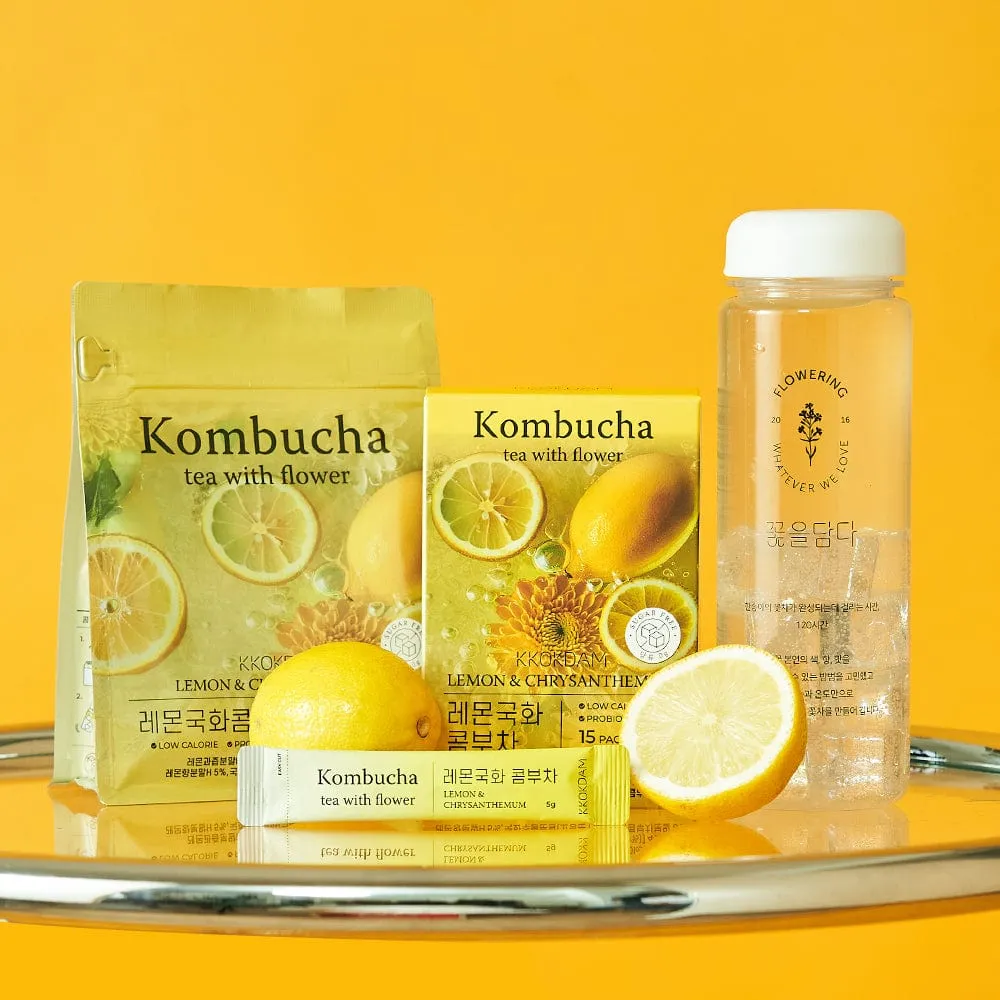 Flower Kombucha Powder Tea (15 Packets) - Lemon&Chrysanthemum