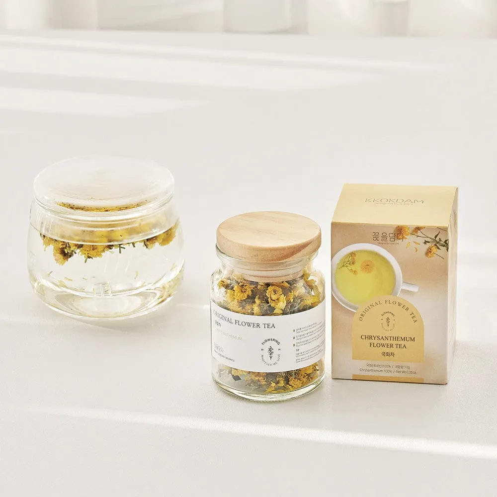 Original Flower Tea 10g Glass Jar - Chrysanthemum