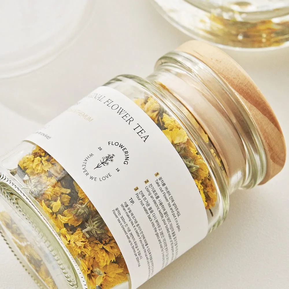 Original Flower Tea 10g Glass Jar - Chrysanthemum