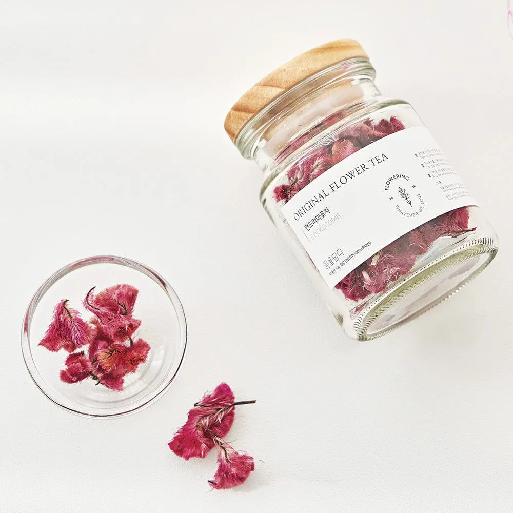 Original Flower Tea 10g Glass Jar - Cockscomb