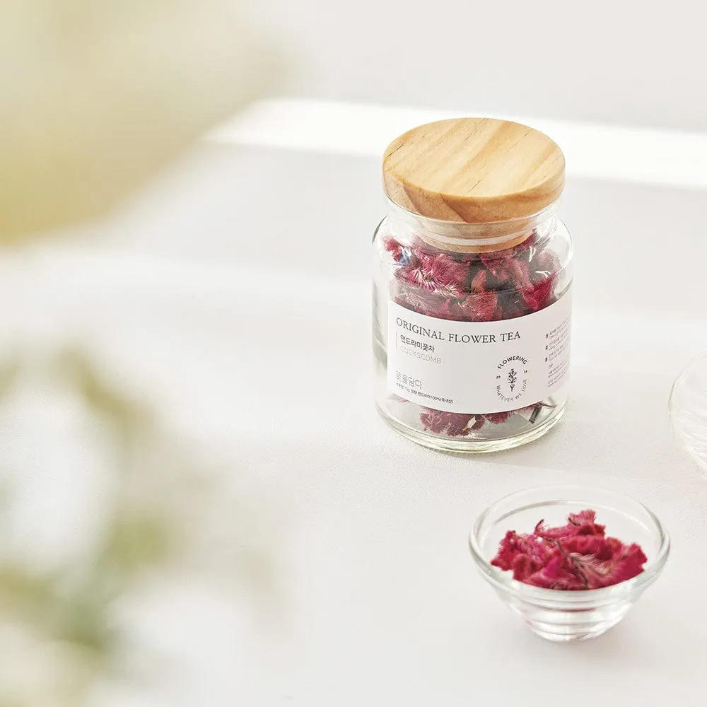 Original Flower Tea 10g Glass Jar - Cockscomb