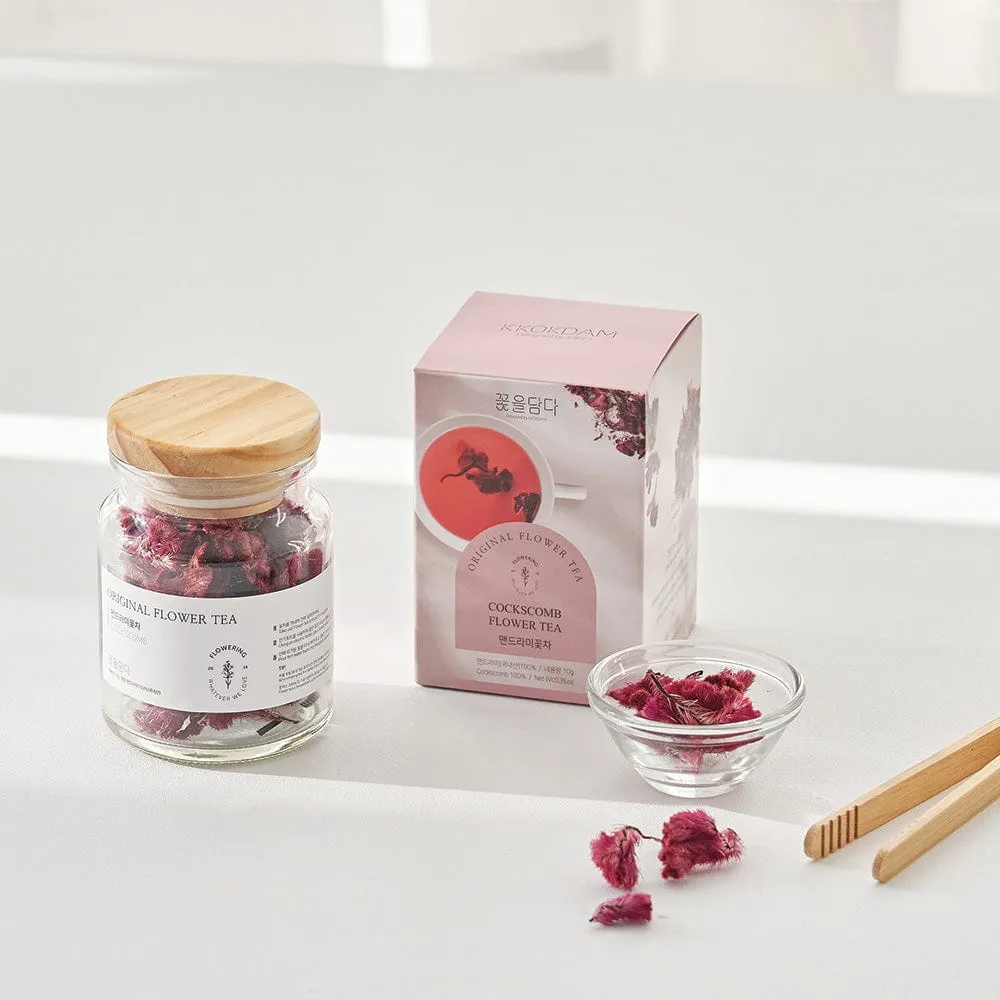 Original Flower Tea 10g Glass Jar - Cockscomb