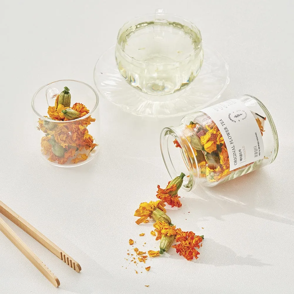 Original Flower Tea 10g Glass Jar - Marigold