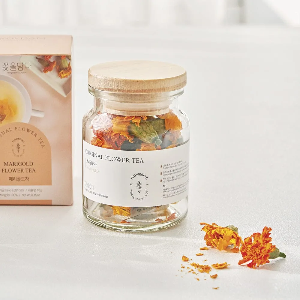 Original Flower Tea 10g Glass Jar - Marigold