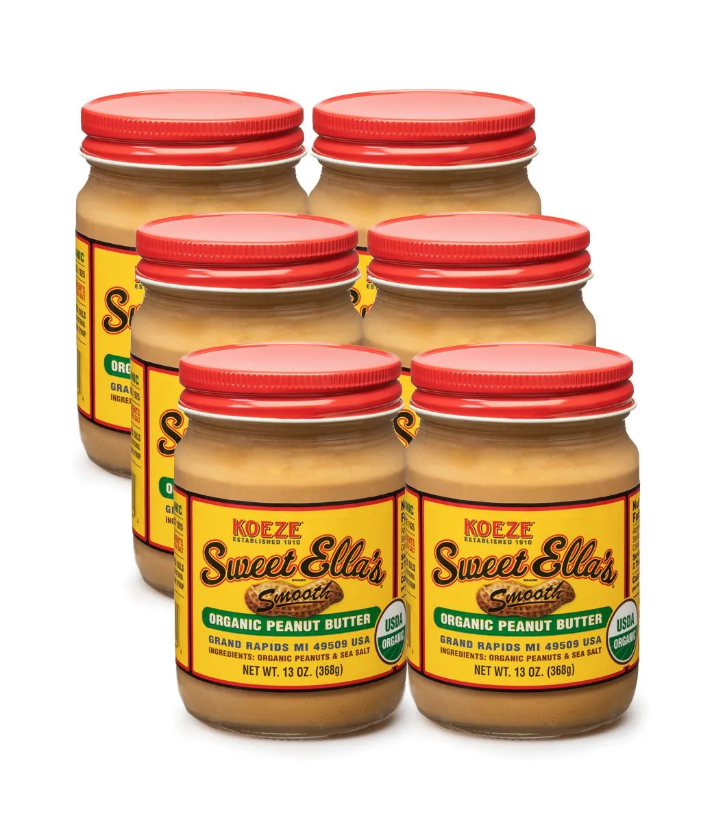 Sweet Ella's Organic Smooth Peanut Butter 13 oz.