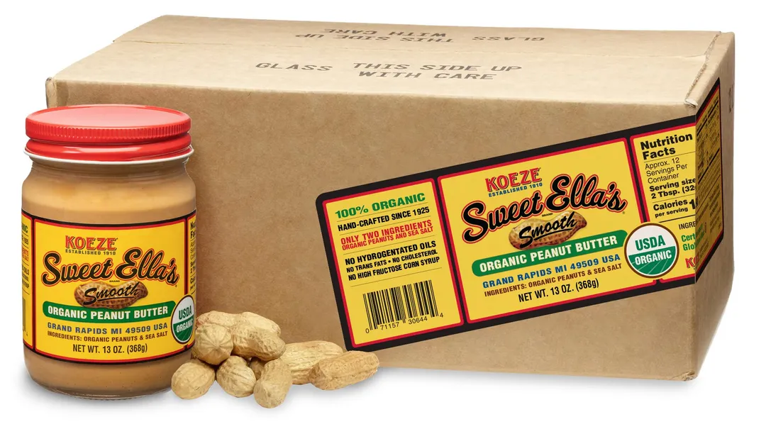 Sweet Ella's Organic Smooth Peanut Butter 13 oz.