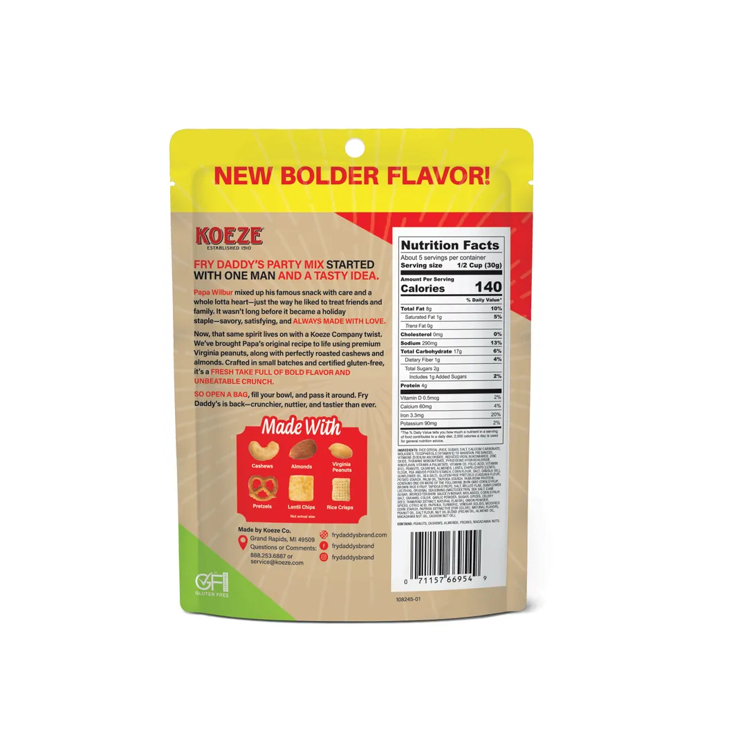 Fry Daddy's Gluten Free Original Party mix 5.5 oz