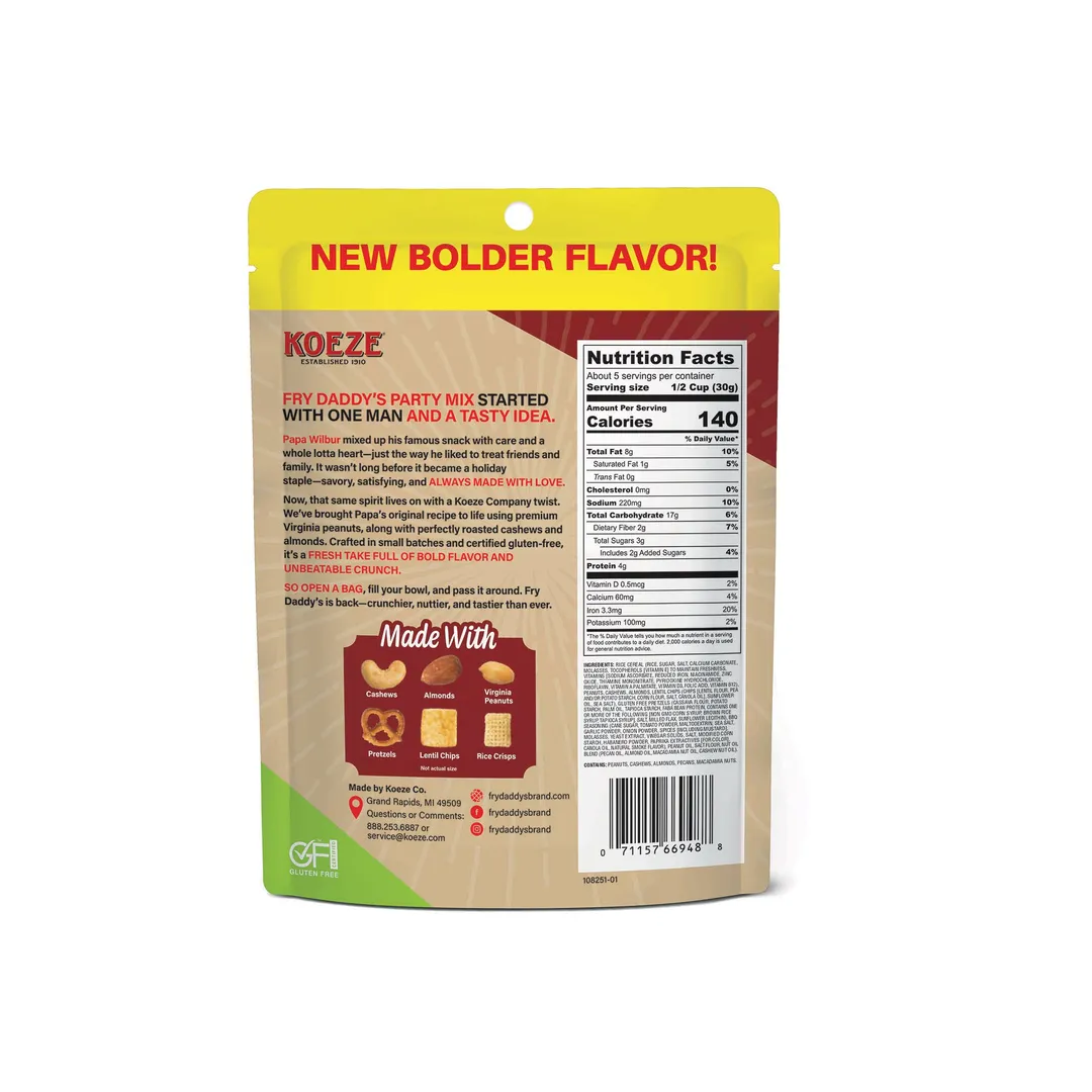 Fry Daddy's Gluten Free Sweet & Spicy BBQ Snack Mix 5.5 oz