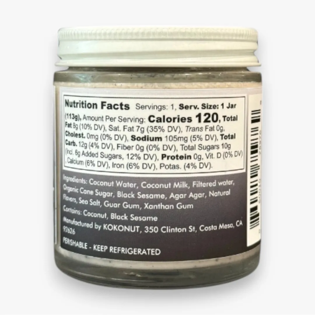 KOKONUT Vegan Coconut Dessert Black Sesame 4oz