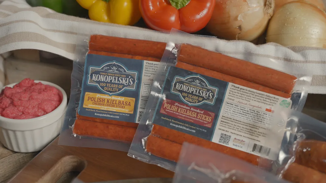 Konopelski Meats Kielbasa Snack Sticks - 16 - 8 oz Packs
