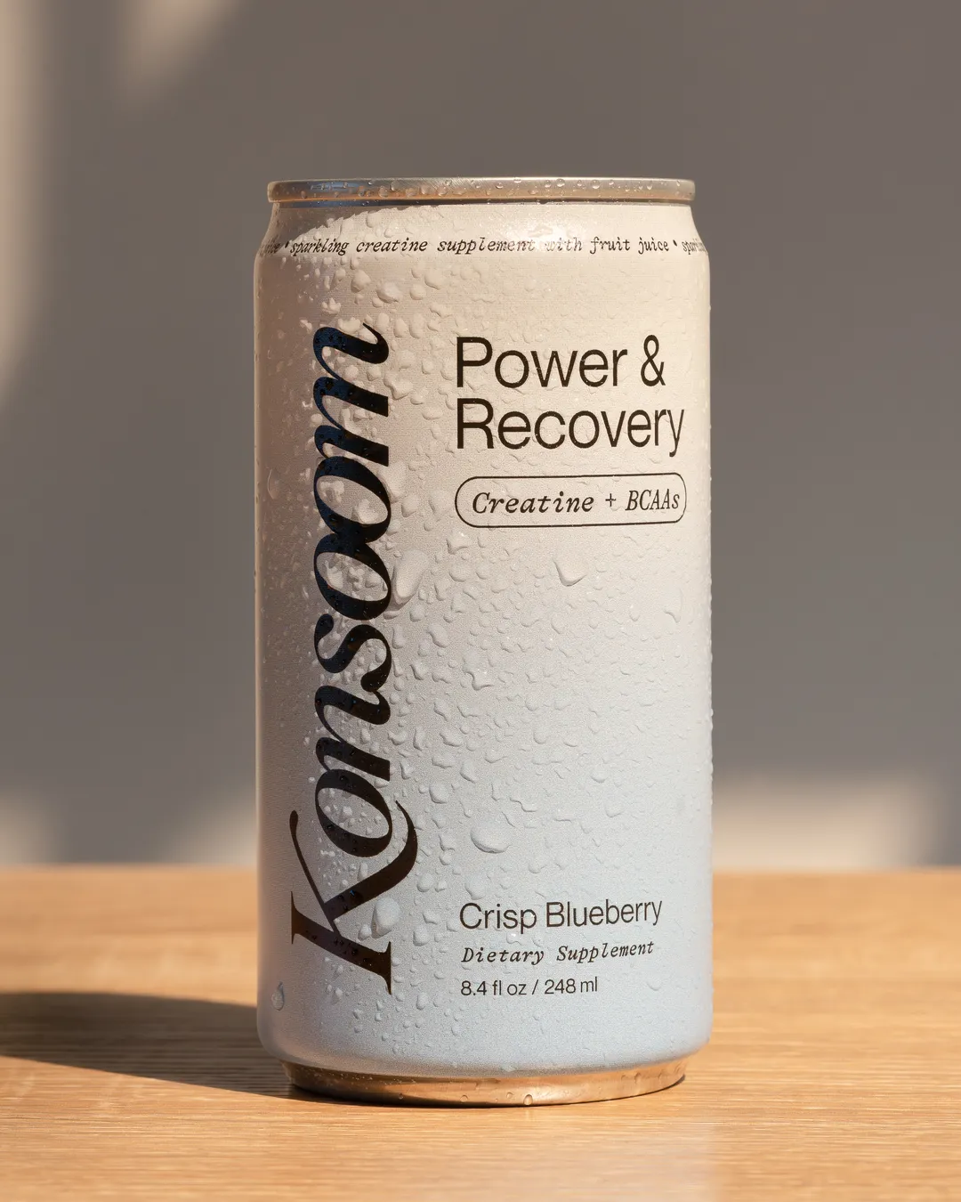 Konsoom Power & Recovery Drink – Blueberry Crisp | Creatine + BCAAs | 8.4 fl oz Can (12-Pack)