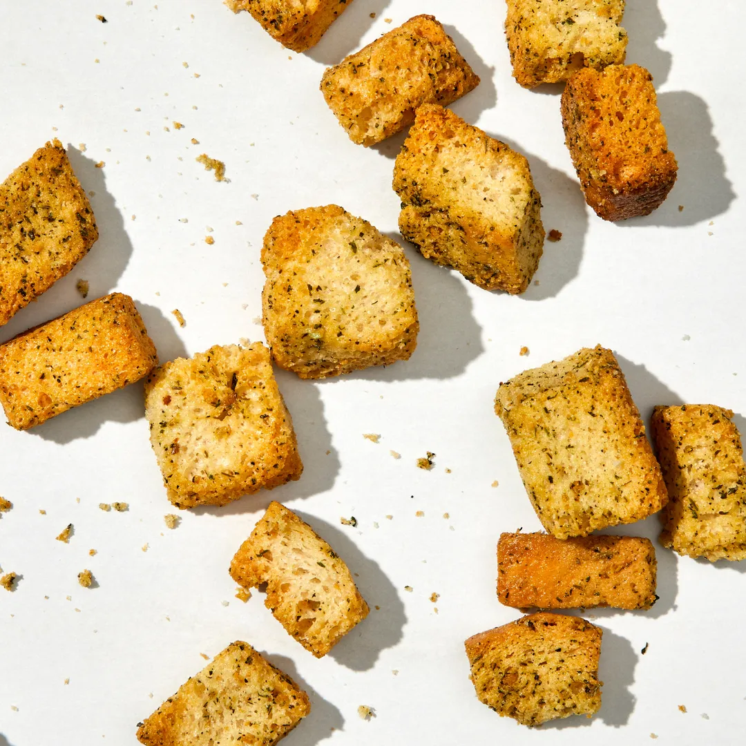 Sourdough Croutons, Mambo Italiano (Garlic, Parmesan & Basil)