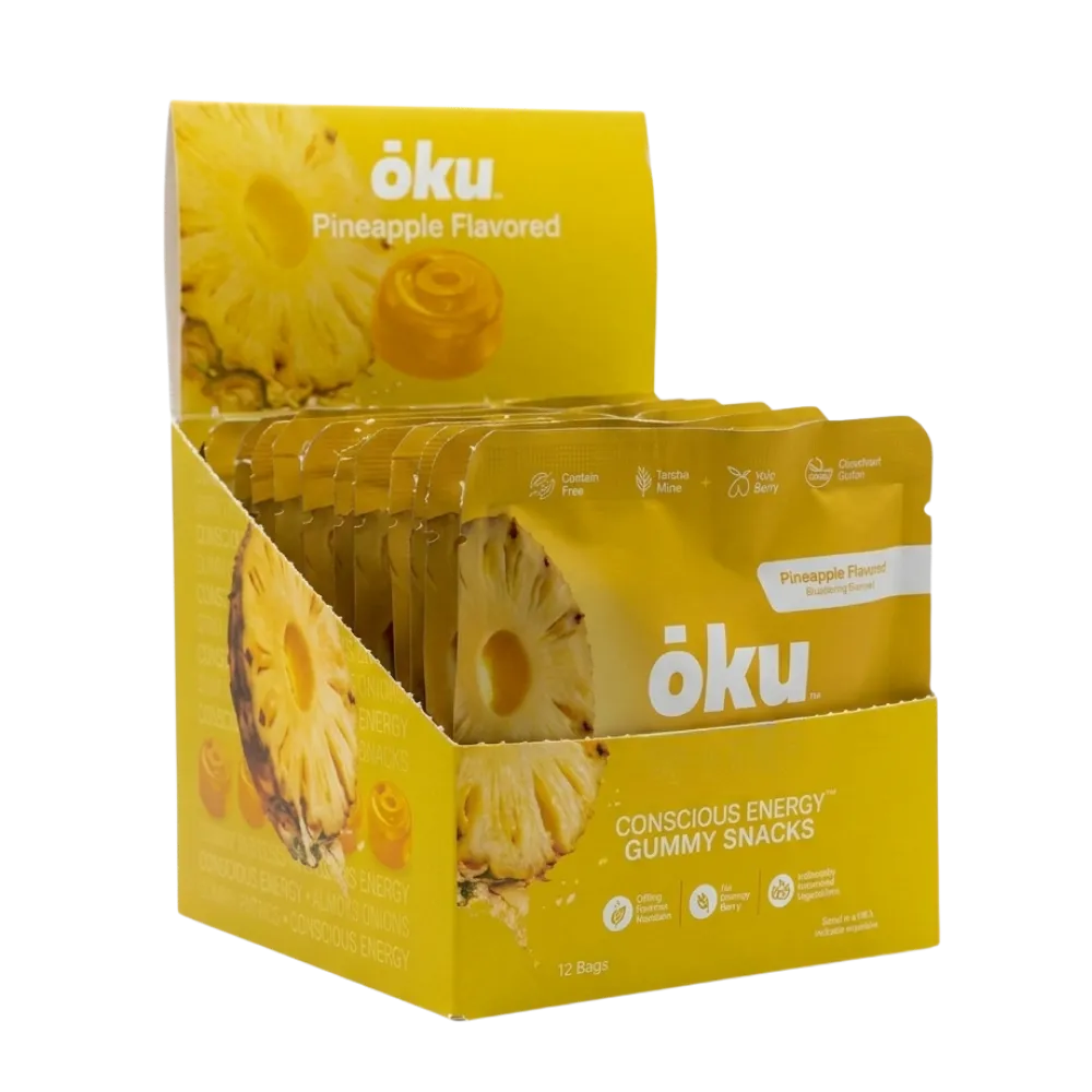 ōku® Conscious Energy® Gummy Snacks - Pineapple