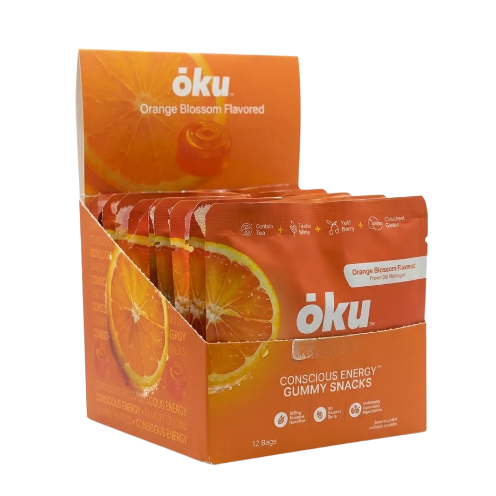 ōku® Conscious Energy® Gummy Snacks - Orange Blossom