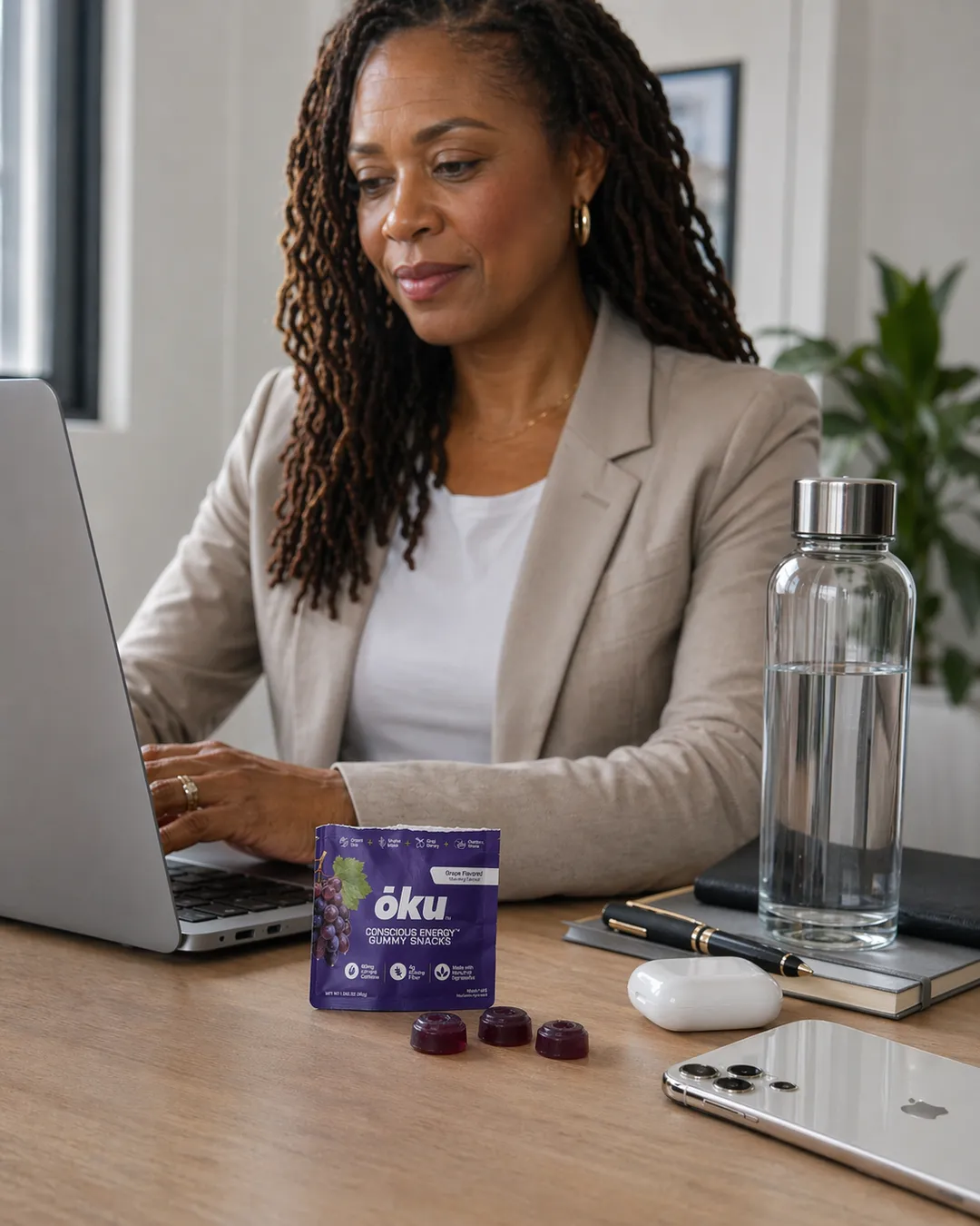 ōku® Conscious Energy® Gummy Snacks - Grape