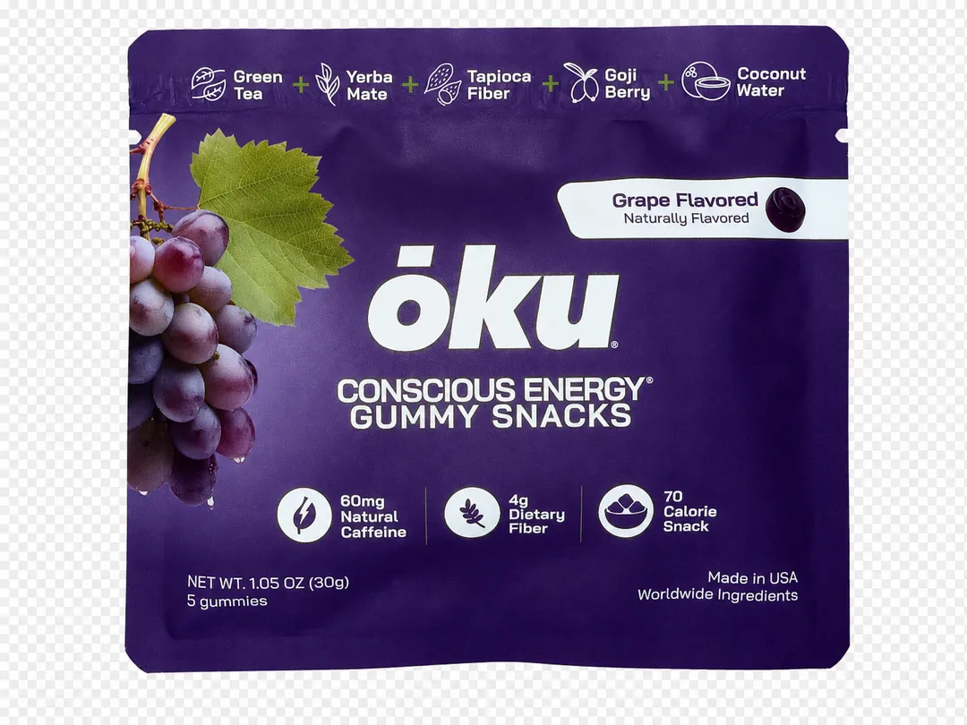 ōku® Conscious Energy® Gummy Snacks - Grape
