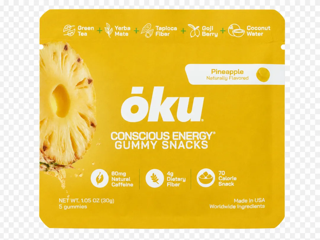 ōku® Conscious Energy® Gummy Snacks - Pineapple