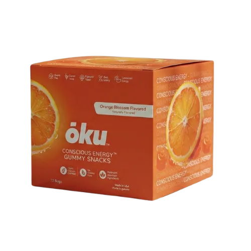 ōku® Conscious Energy® Gummy Snacks - Orange Blossom