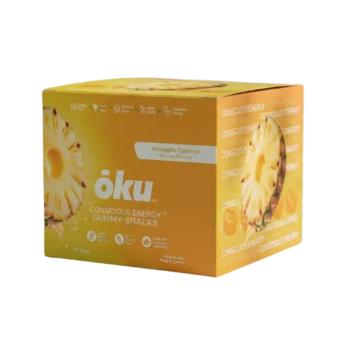 ōku® Conscious Energy® Gummy Snacks - Pineapple
